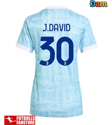 Juventus Jonathan David #30 Bortatröja Dam 2025-26 Kortärmad